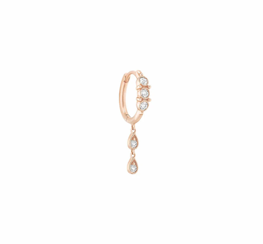 Mini Créole Stone Paris Babylone Or Rose | Podiums Nancy