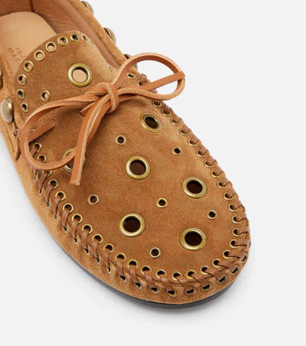Mocassin Isabel Marant Fitza Rivets Cognac | Podiums Nancy