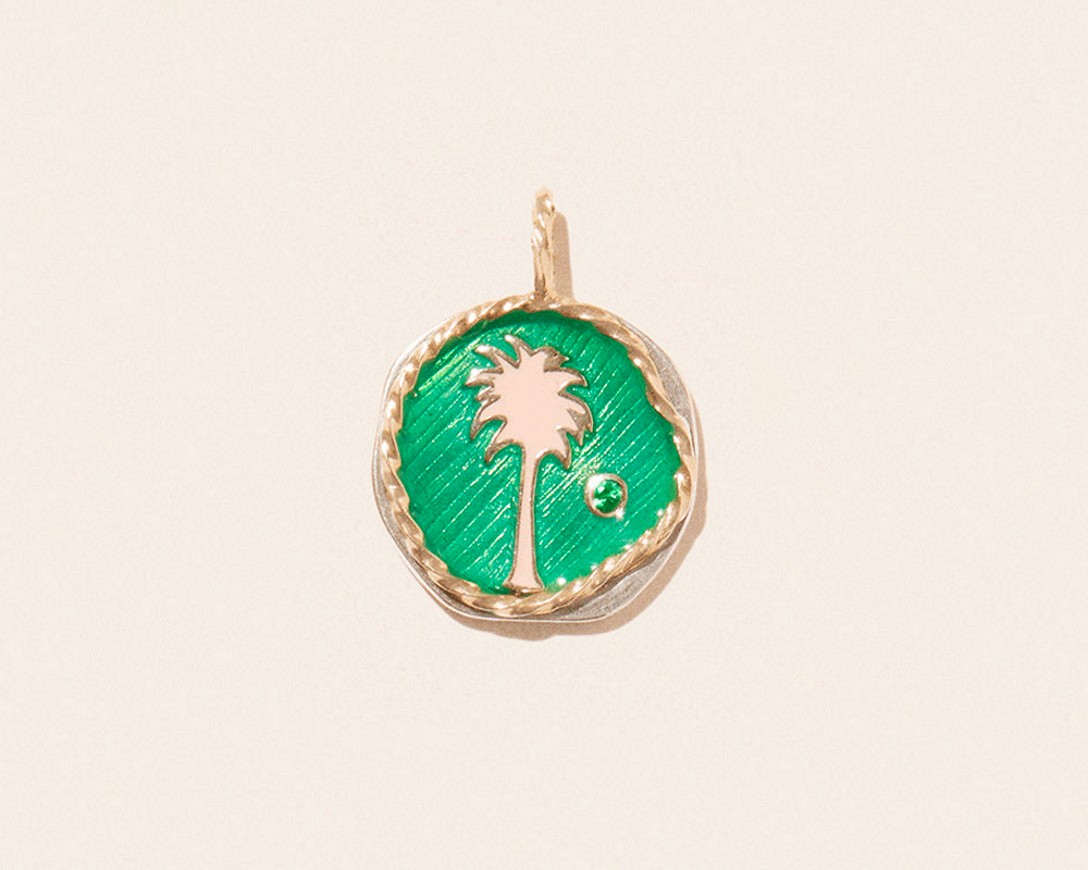 Pendentif Pascale Monvoisin Faro vert