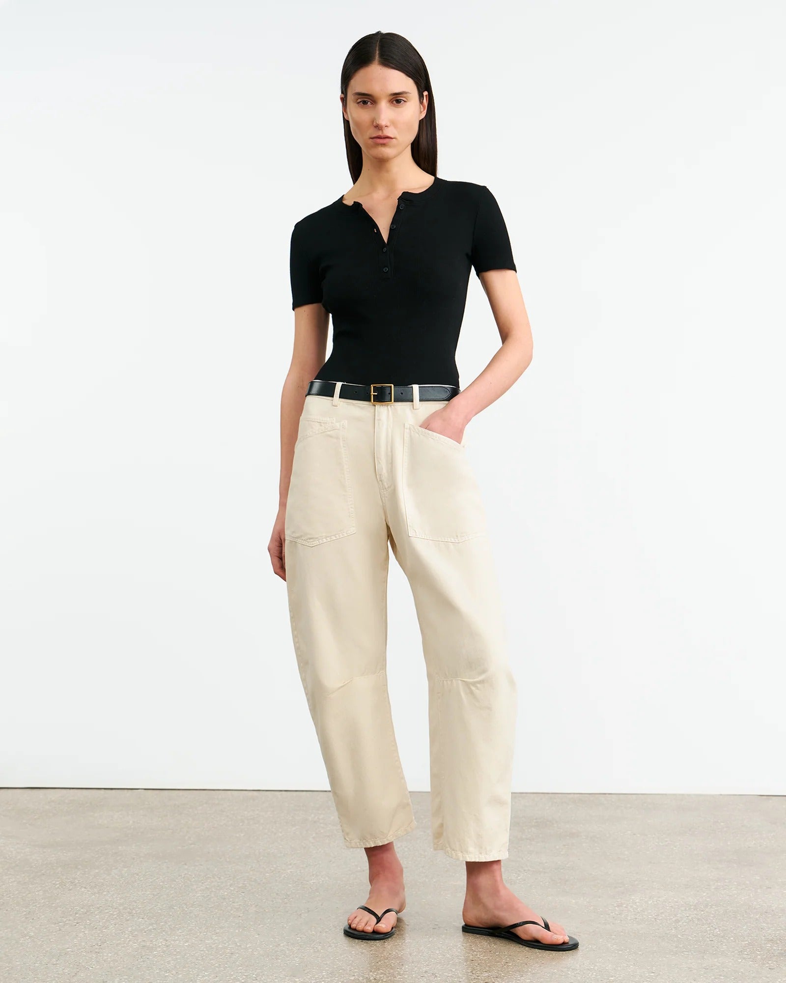 Pantalon Nili Lotan Shon Cream | Podiums Nancy