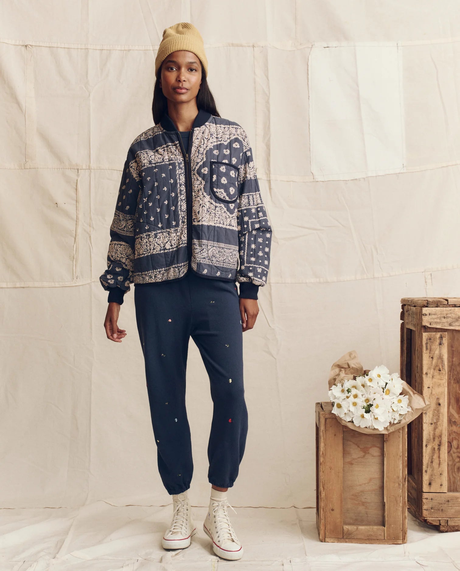 Jogging Stadium Tossed Flora Navy | Podiums Nancy