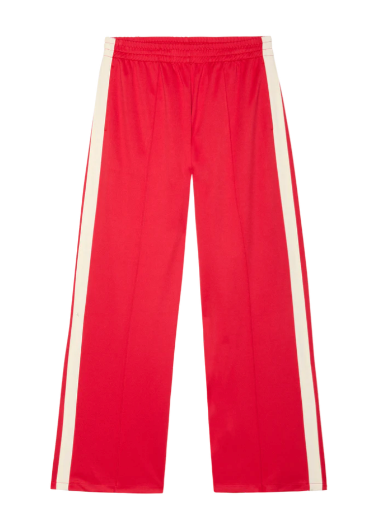 Pantalon The Great. Wide Leg Track Poppy Rouge | Podiums Nancy