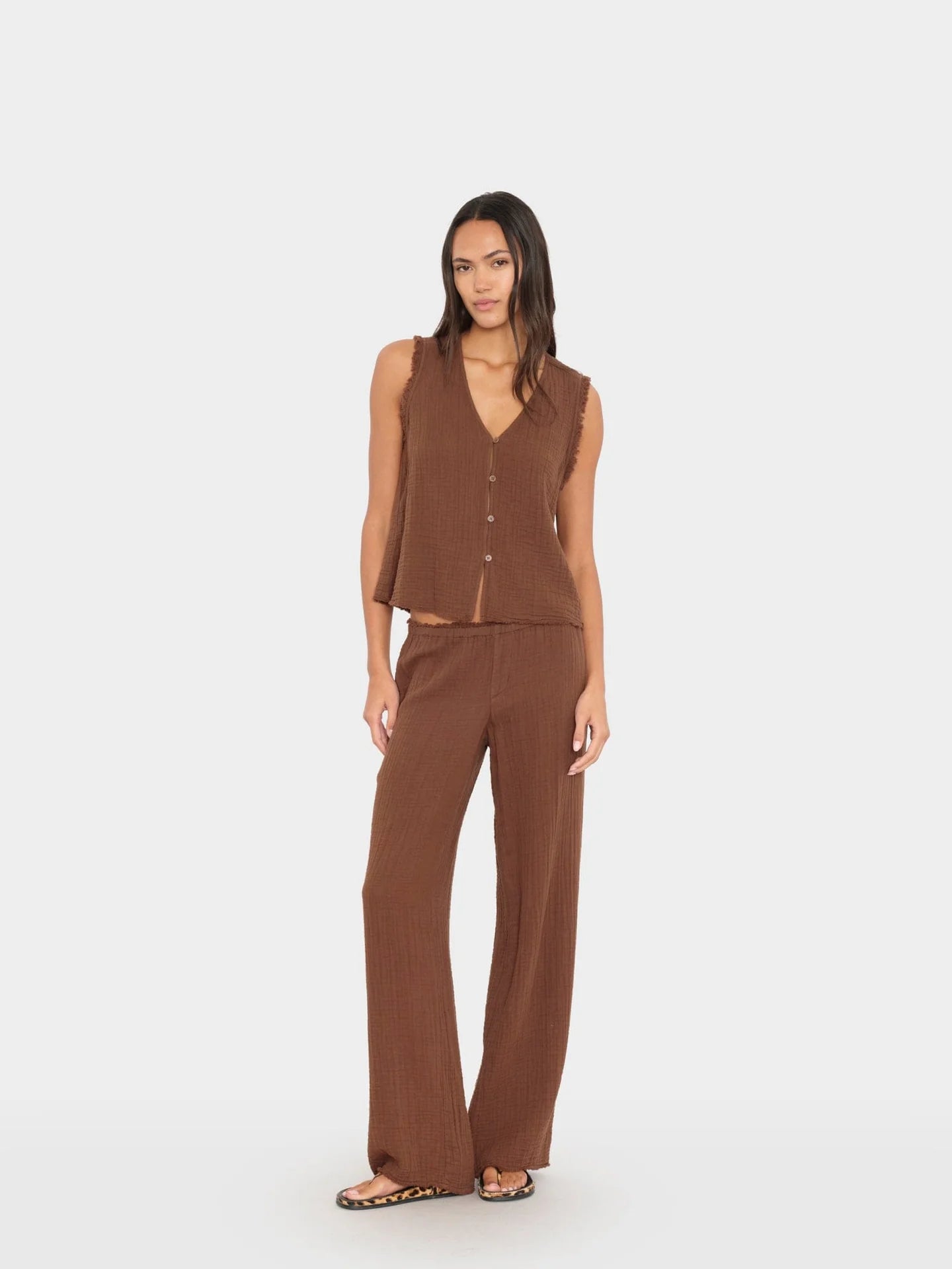 Pantalon Xirena Joseph Cocoa Bean | Podiums Nancy