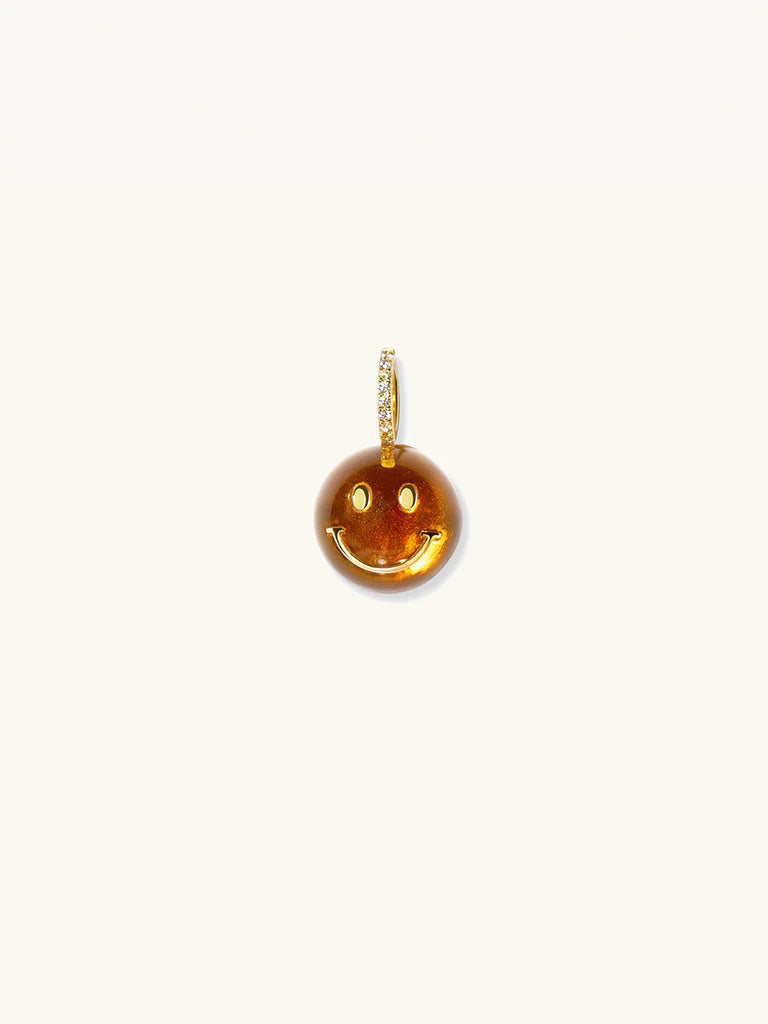 Pendentif Violette Joaillerie Happy Face Charm Citrine