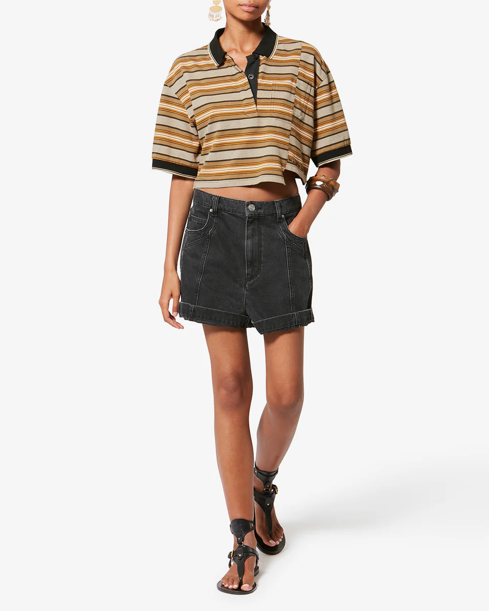 Polo Isabel Marant Etoile Isalyne Beige Kaki