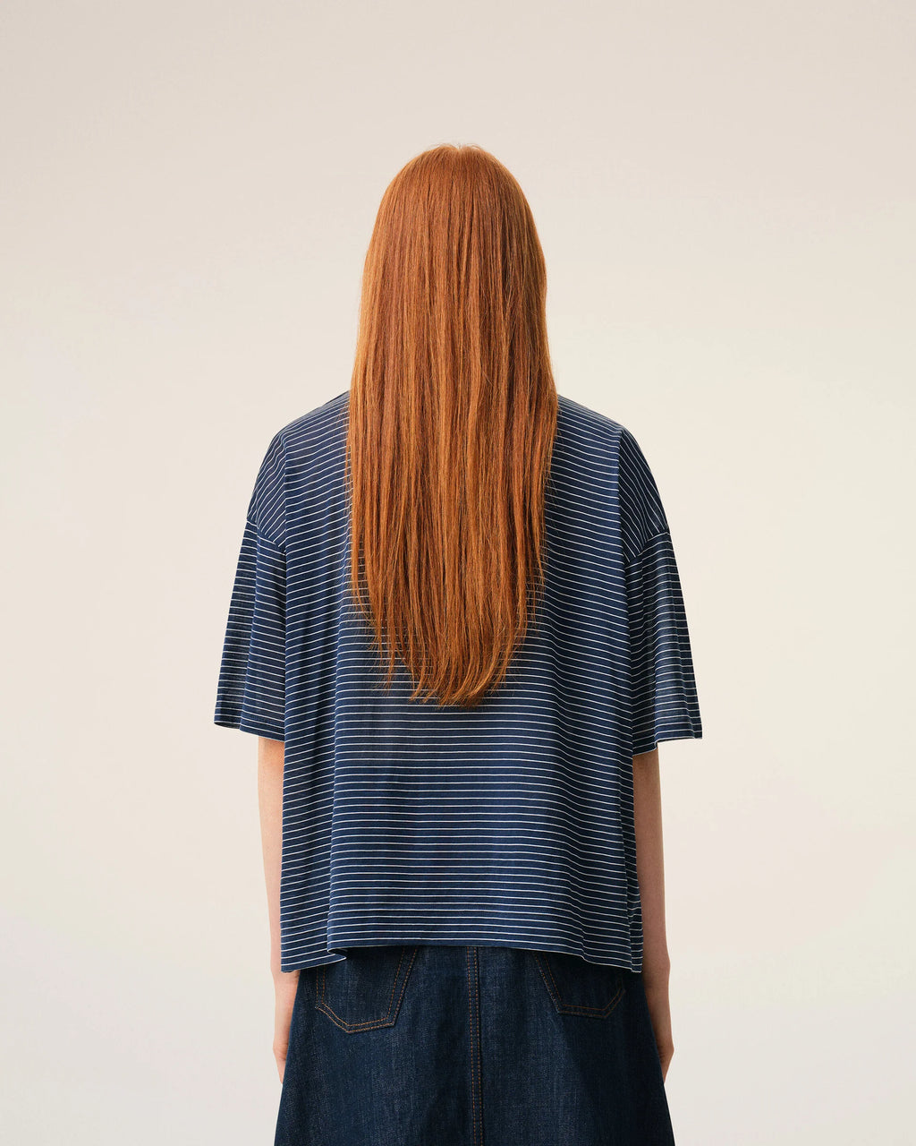 Polo Ami Paris Striped Boxy Encre | Podiums Nancy