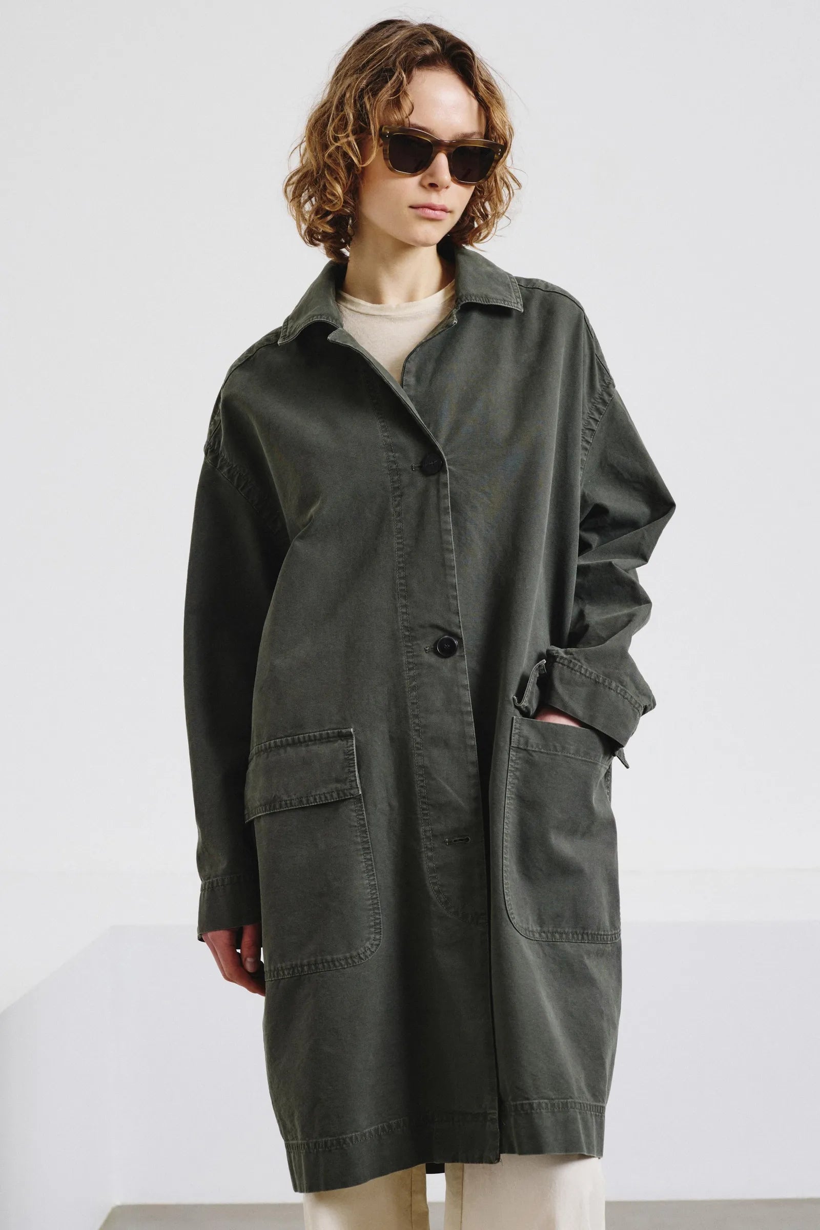 Veste Pomandère Panama Coton Olive