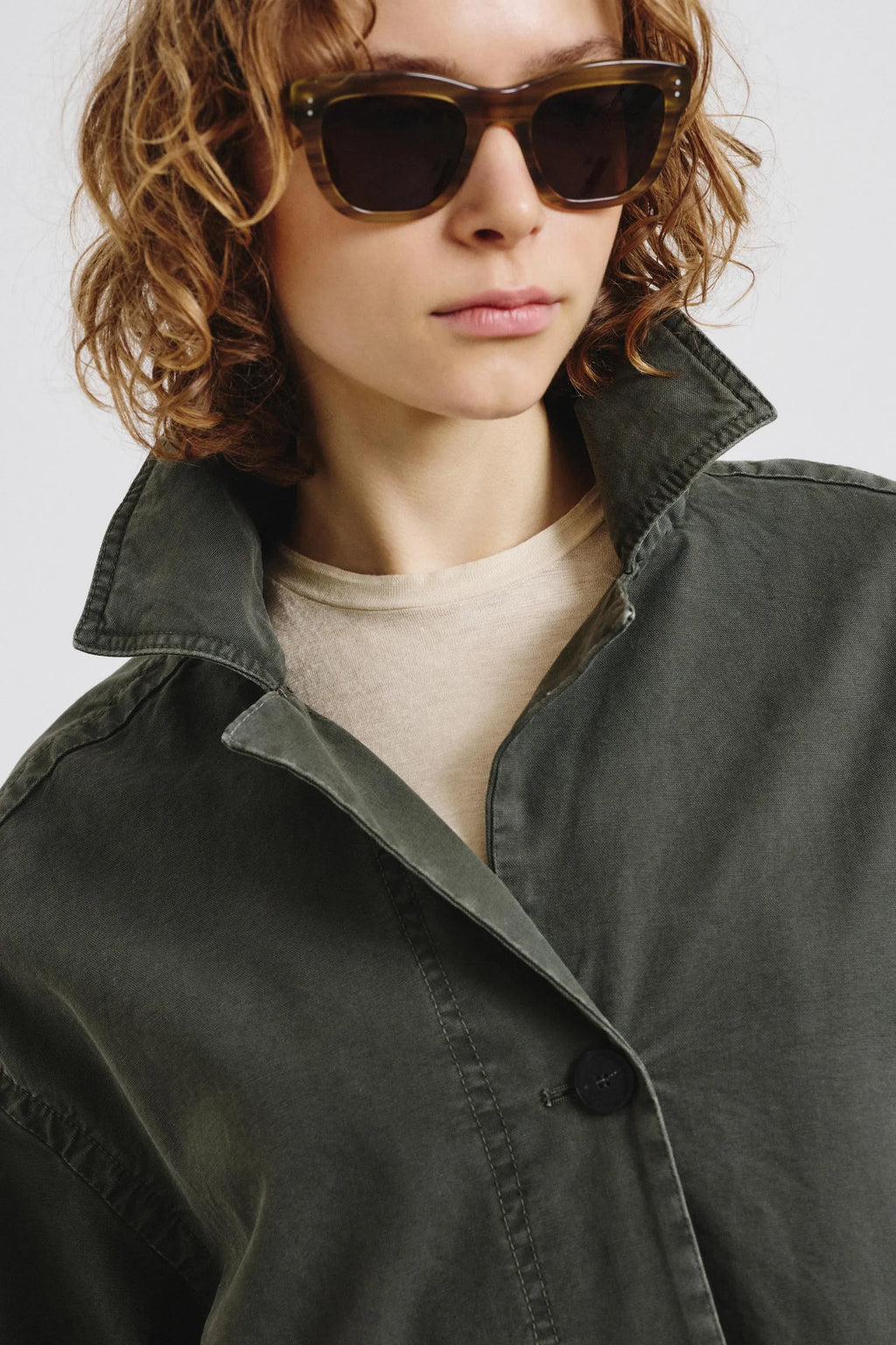 Veste Pomandère Panama Coton Olive - PODIUMS NANCY
