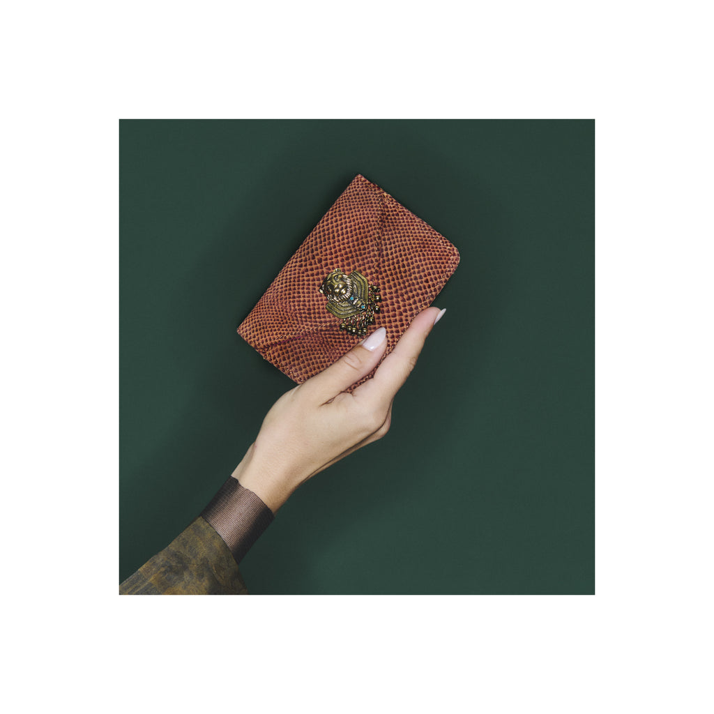 Portefeuille Claris Virot Alex Velours Sekhmet | Podiums Nancy 