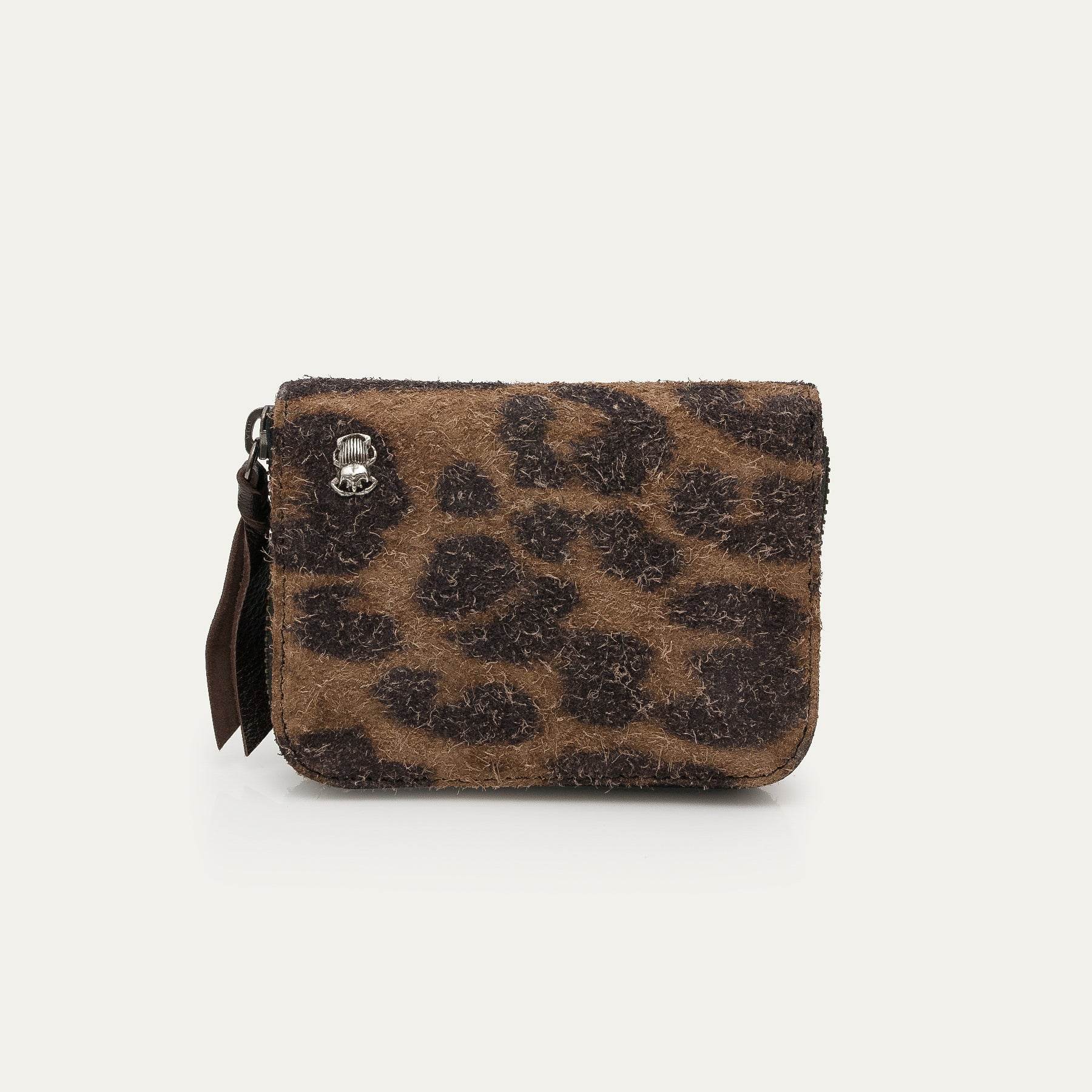 Porte-monnaie Claris Virot mini bob cuir léo vintage