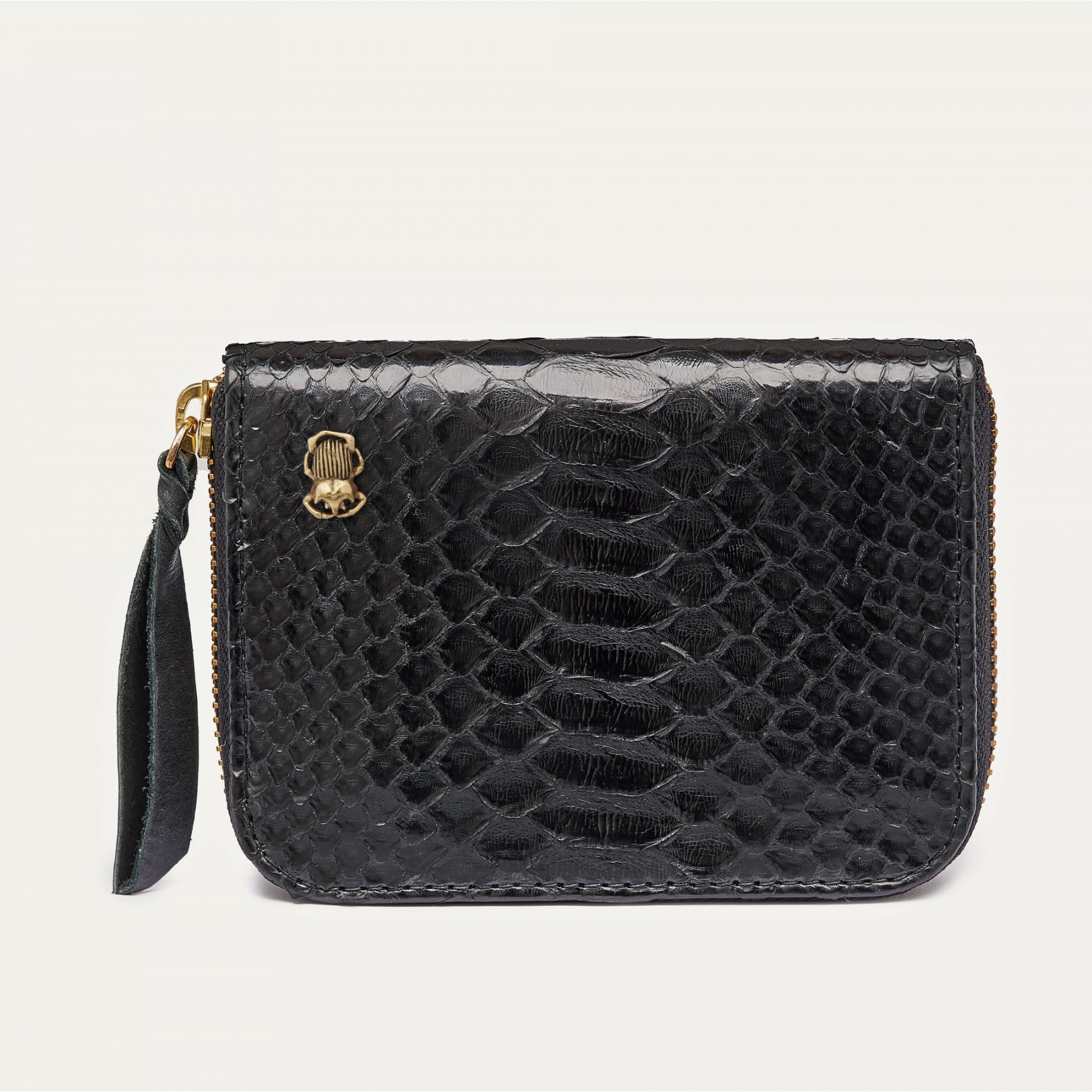 Porte-monnaie mini bob python noir