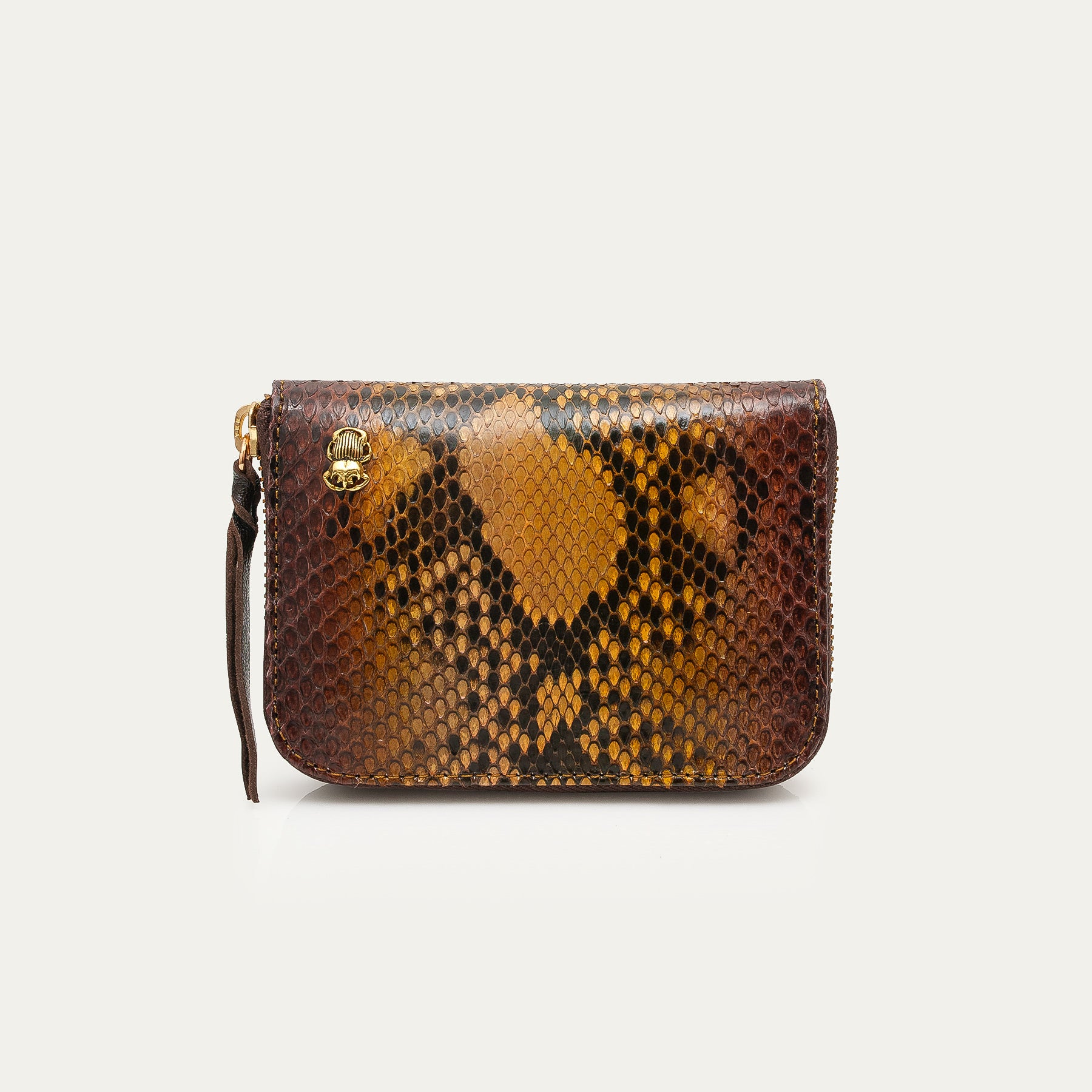 Porte-monnaie Claris Virot mini bob python oeil de tig