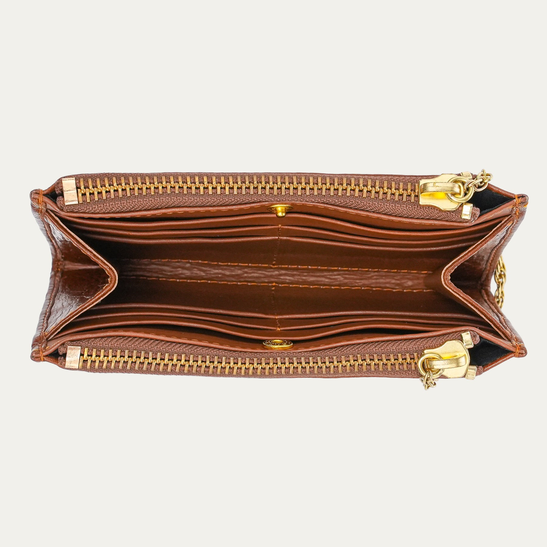 Porte-monnaie Claris Virot Achille Cuir Tabac | Podiums Nancy