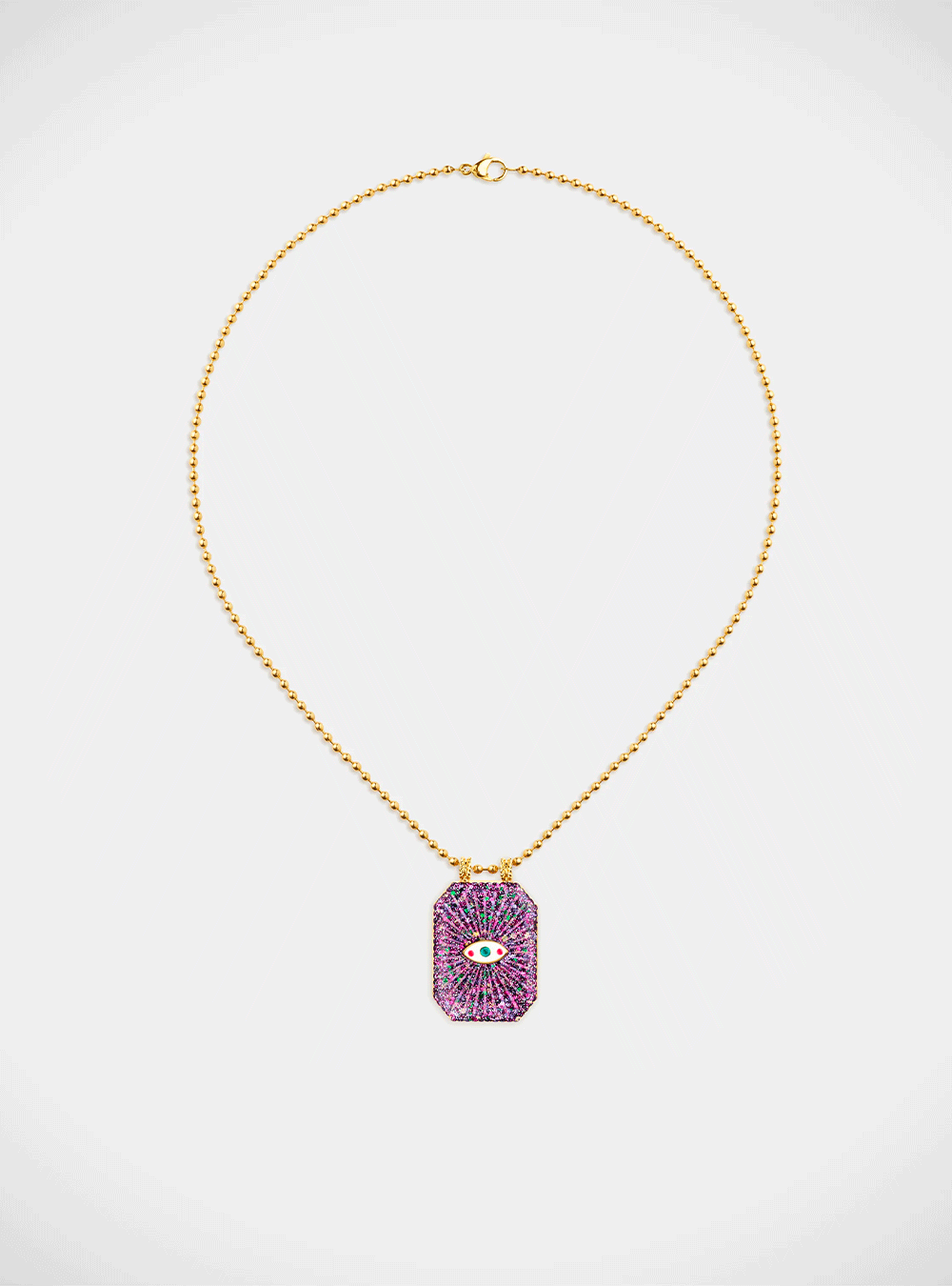 Collier Raiz'in Scapulaire 28mm paillette violette