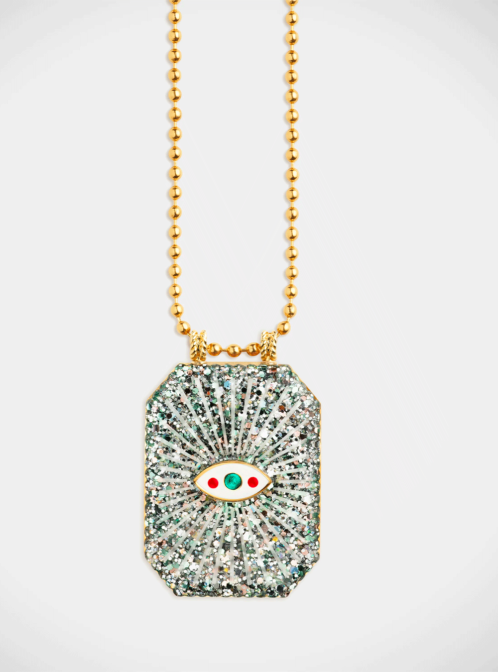 Collier Raiz'in scapulaire paillette argent 34mm