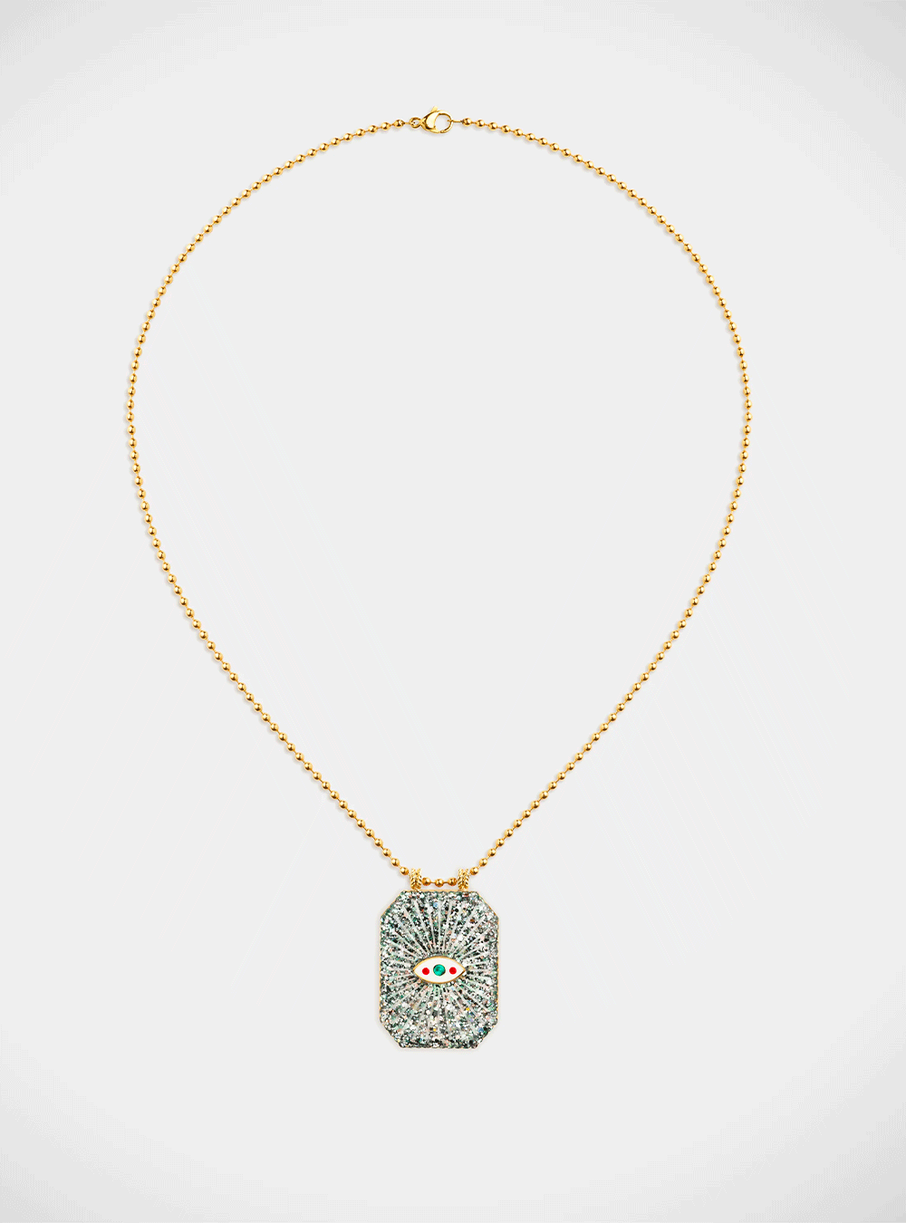 Collier Raiz'in scapulaire paillette argent 34mm