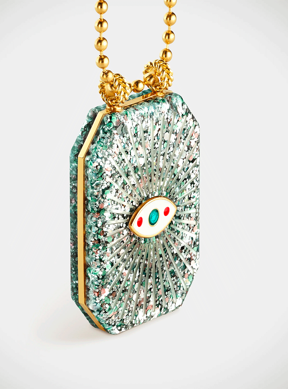 Collier Raiz'in scapulaire paillette argent 34mm