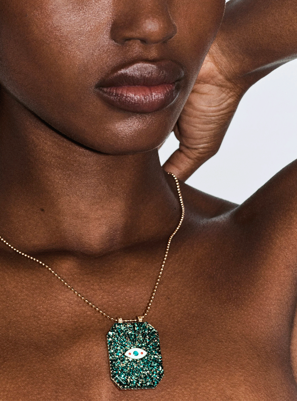 Collier Raiz'in Scapulaire 40mm vert minuit