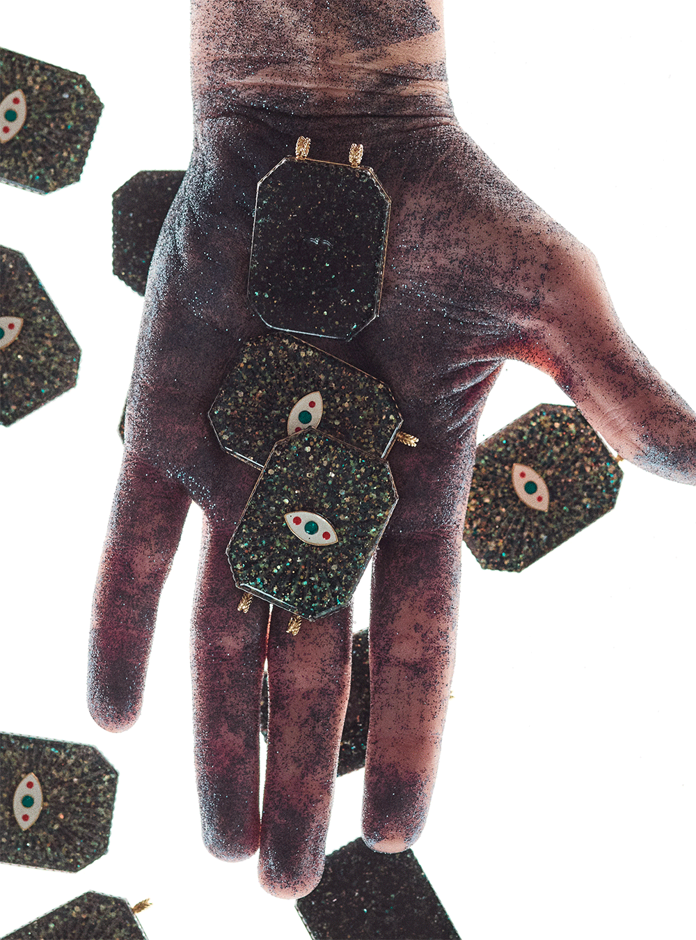 Collier Raiz'in Scapulaire 40mm vert minuit