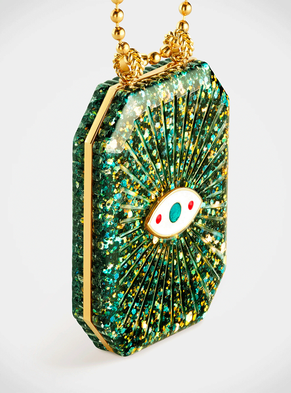 Collier Raiz'in Scapulaire 40mm vert minuit