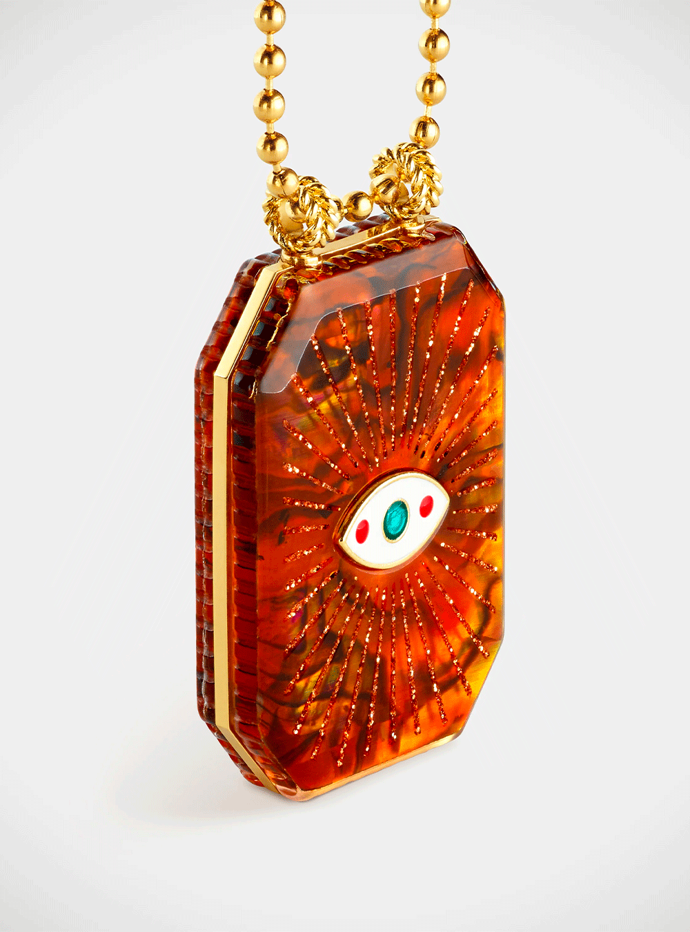 Collier Raiz'in Scap 34 mm nacre ocre