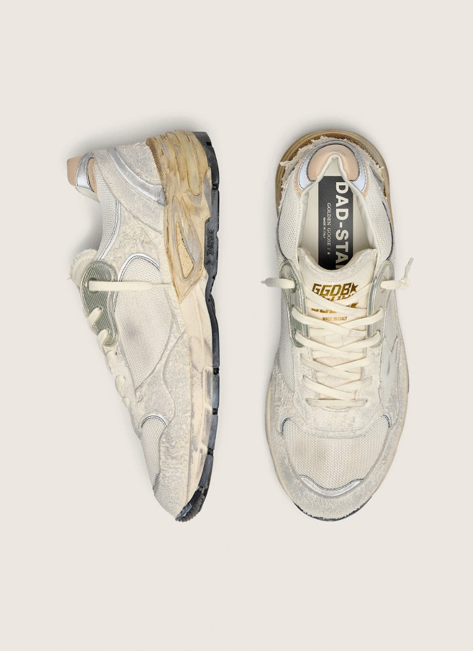 Sneakers Golden Goose Running Dad White Silver