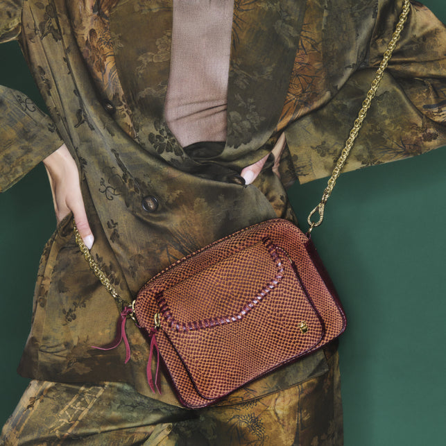 Sac Claris Virot Charly velours sekhmet