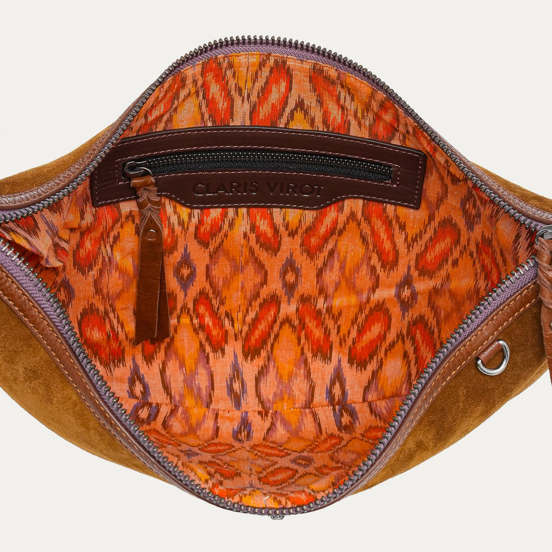 Sac à main Claris Virot Chris Suède Tabac | Podiums Nancy