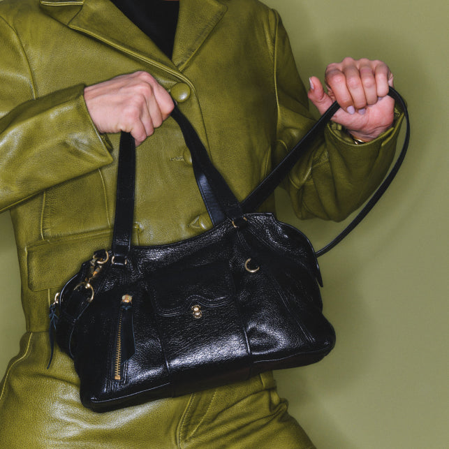 Sac Claris Virot Mini Juno Cuir Noir | Podiums Nancy