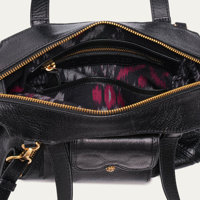 Sac Claris Virot Mini Juno Cuir Noir | Podiums Nancy