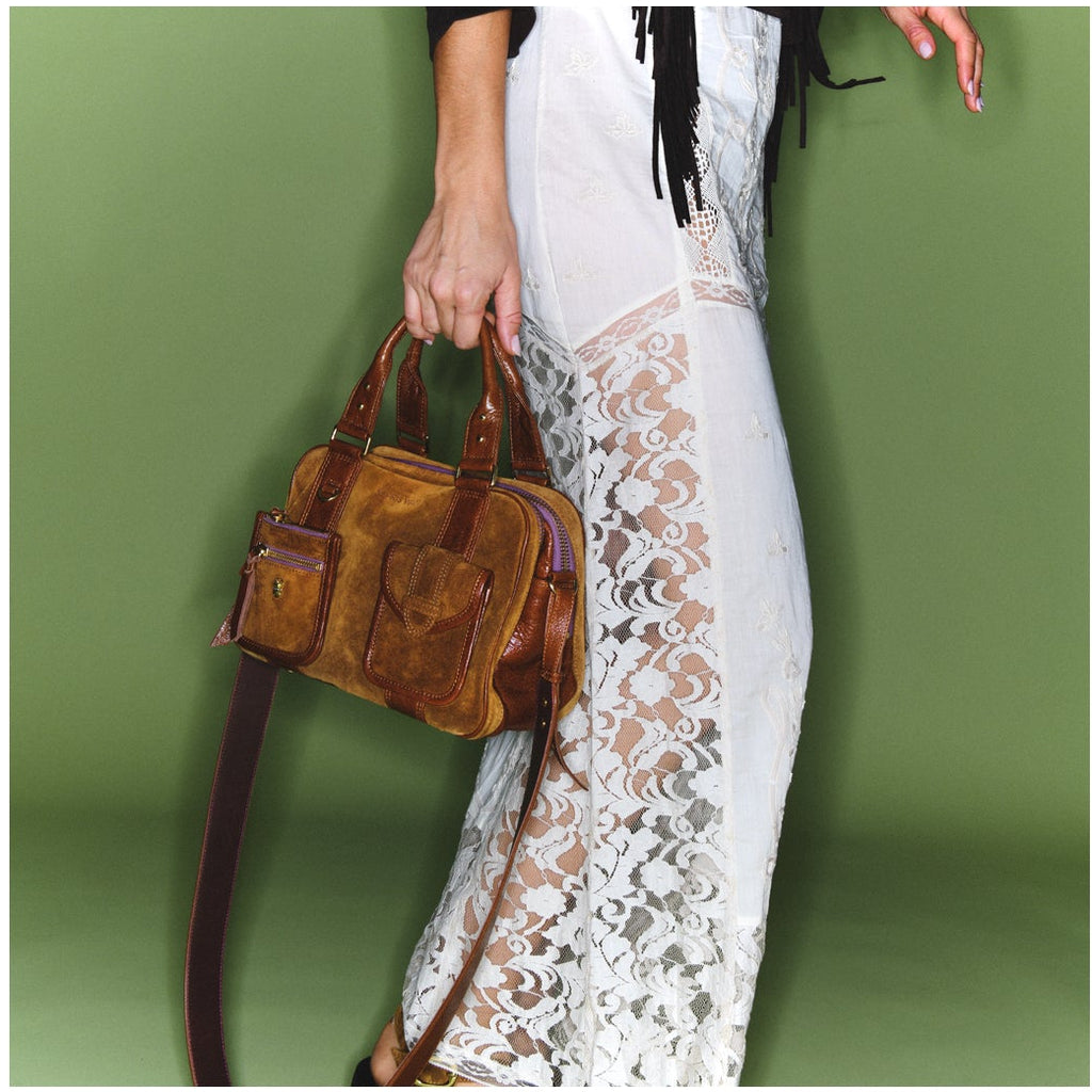 Sac à main Claris Virot Richie Tabac