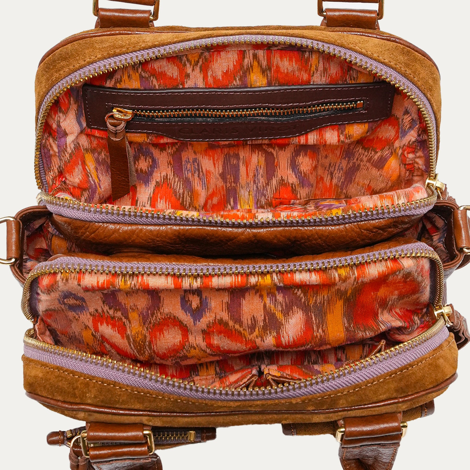 Sac à main Claris Virot Richie Tabac