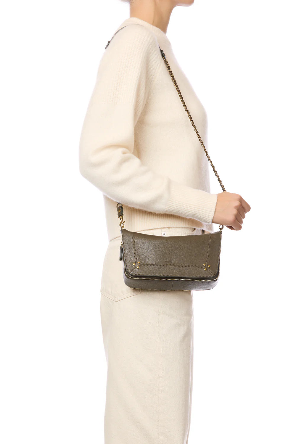 Sac à main Jérôme Dreyfuss Bobi S Kaki | Podiums Nancy