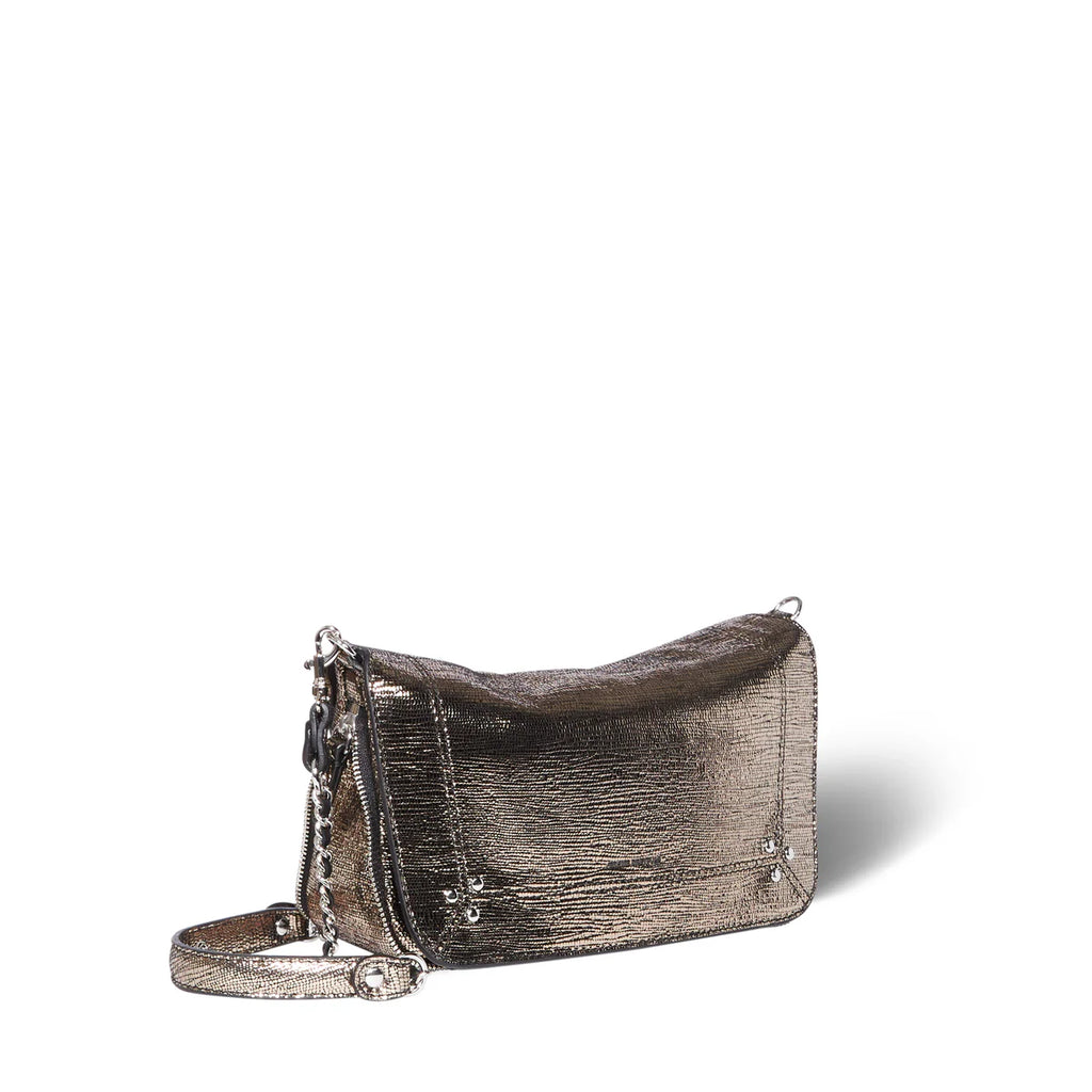 Sac à main Jérôme Dreyfuss Bobi S Lamé Champagne | Podiums Nancy 