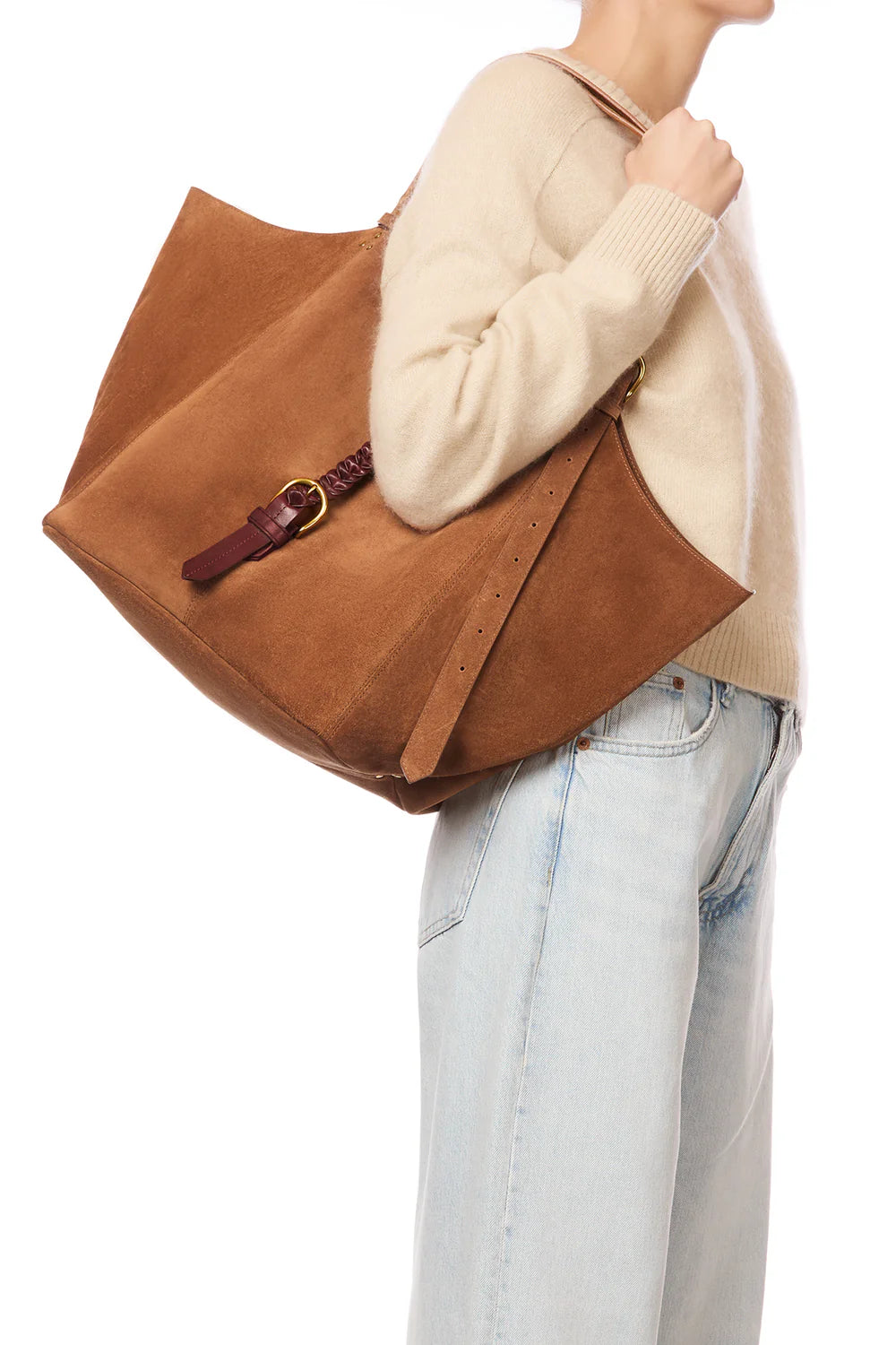 Sac à main Jérôme Dreyfuss Joseph M Velours Caramel | Podiums Nancy