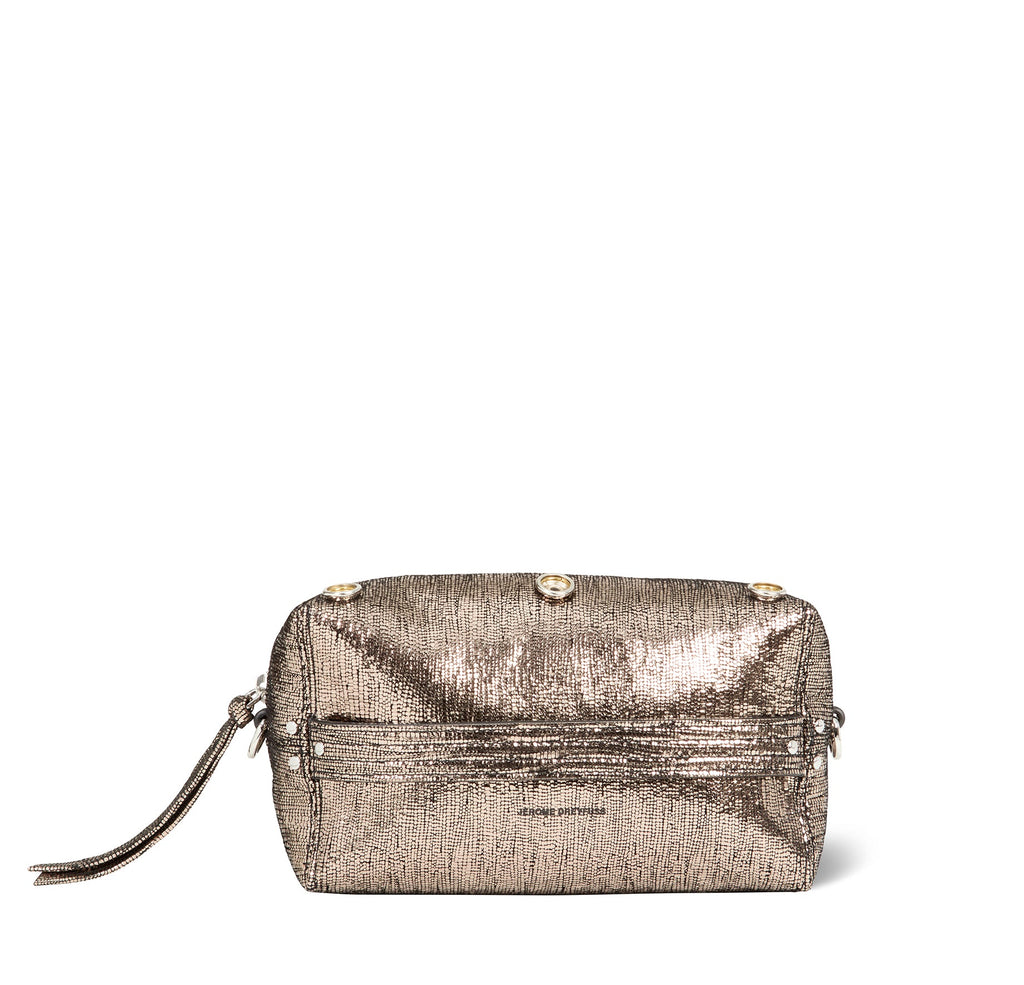 Pochette Jérôme Dreyfuss Lucky Case Lamé Champagne | Podiums Nancy