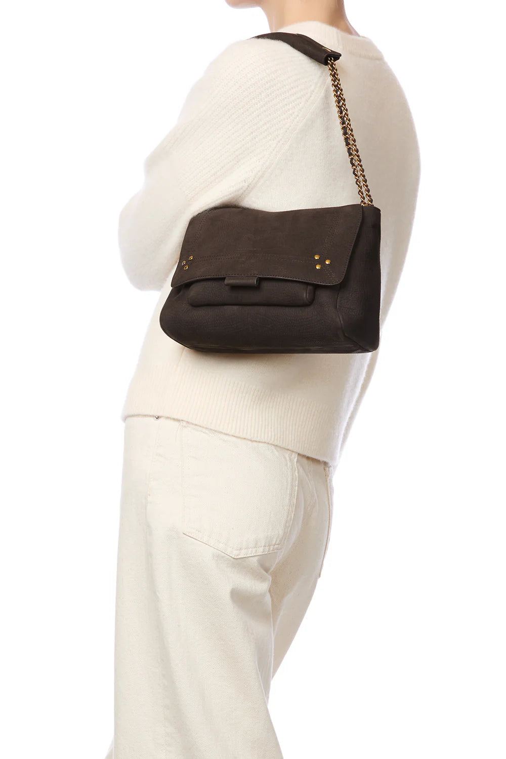 Sac Jérôme Dreyfuss Lulu M Croco Moka | Podiums Nancy