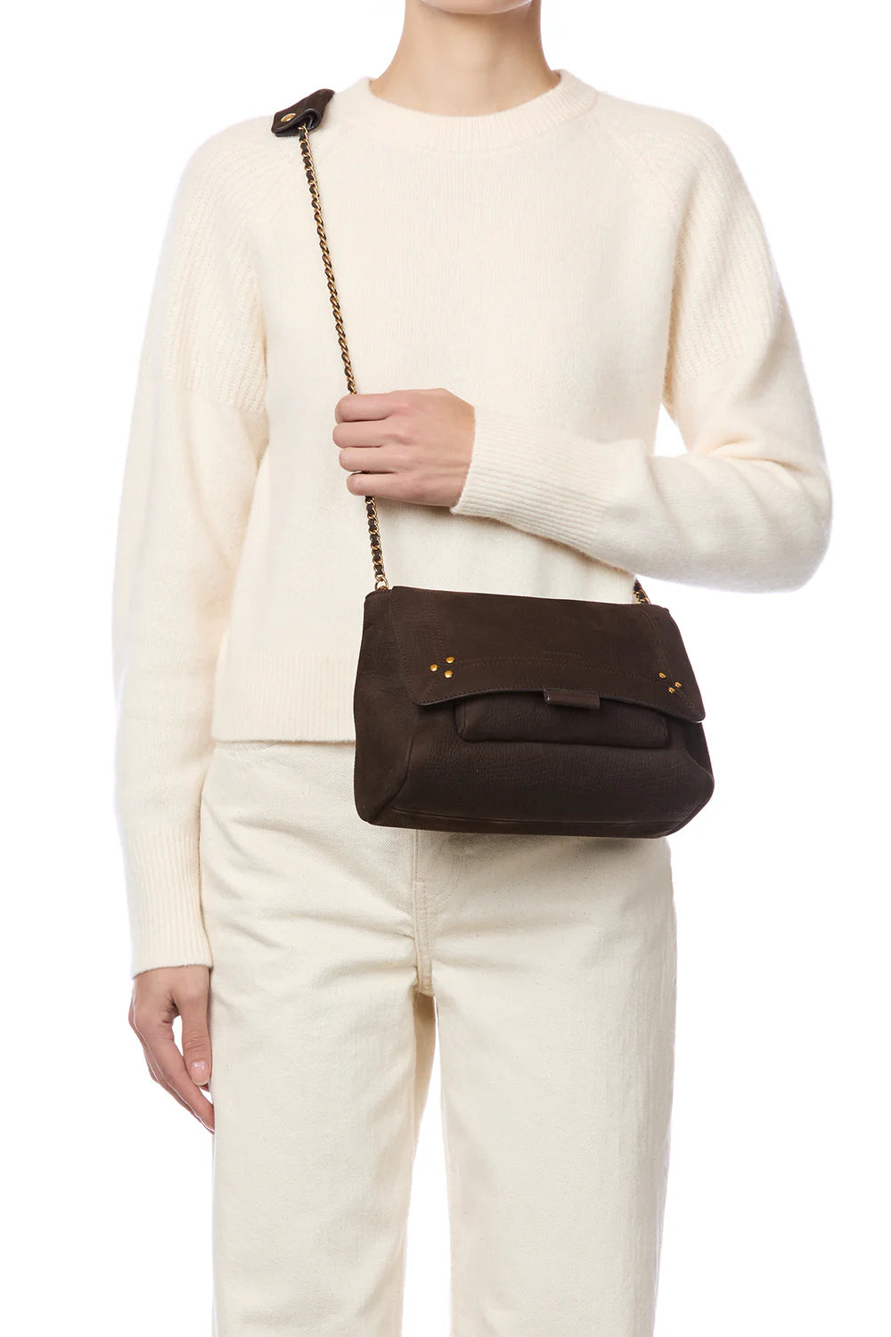 Sac Jérôme Dreyfuss Lulu M Croco Moka | Podiums Nancy