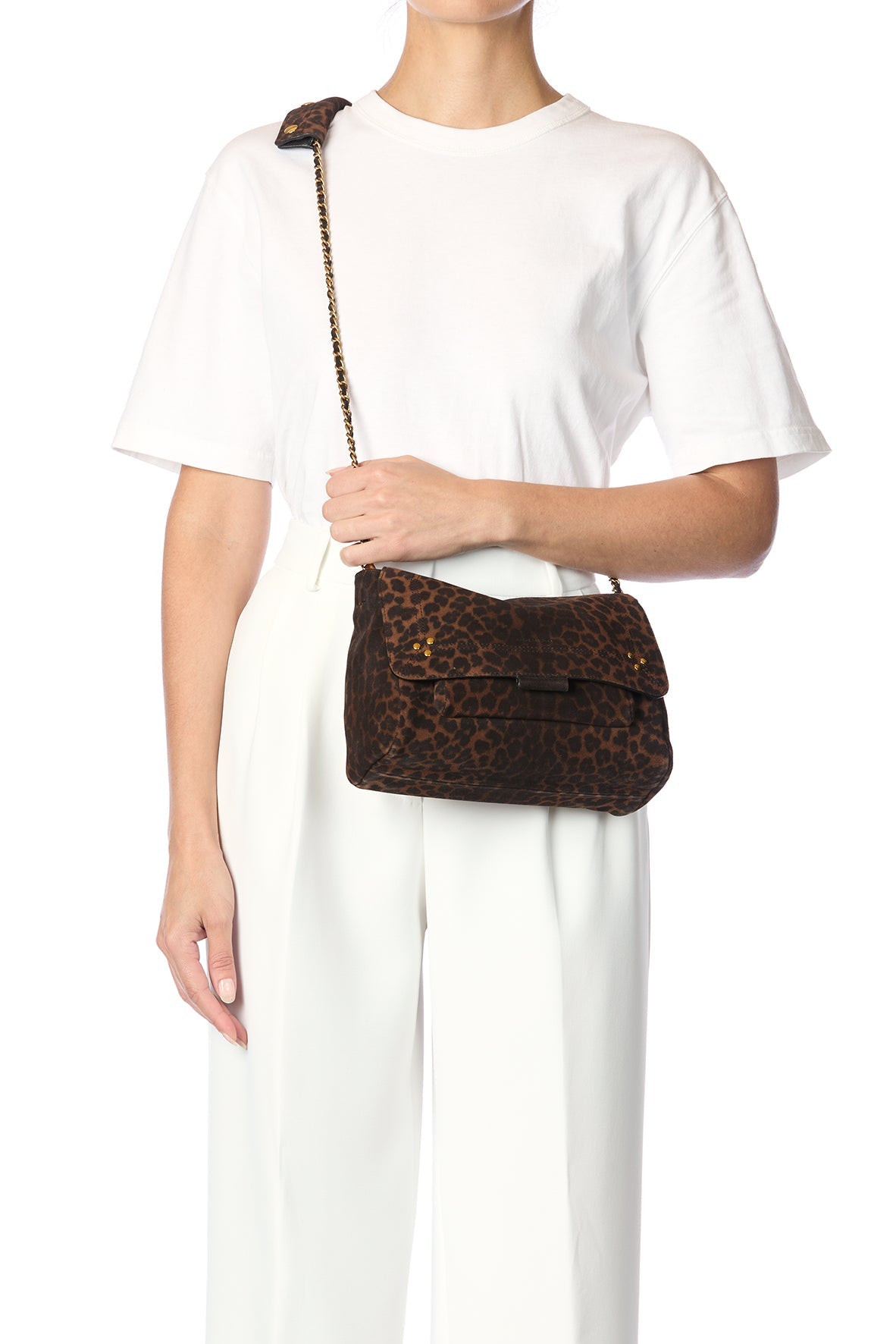 Sac à main Jérôme Dreyfuss Lulu M Léopard Naturel | Podiums Nancy