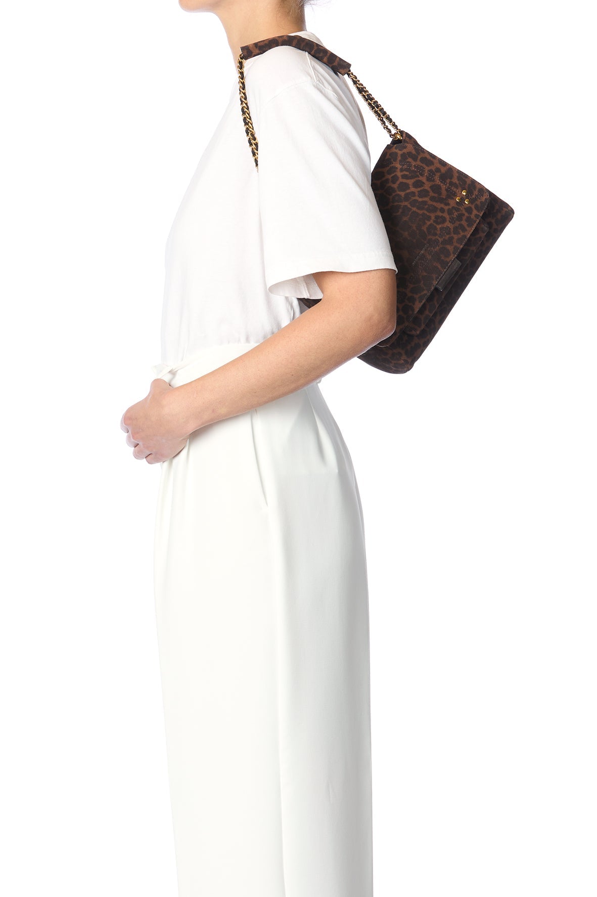 Sac à main Jérôme Dreyfuss Lulu M Léopard Naturel | Podiums Nancy