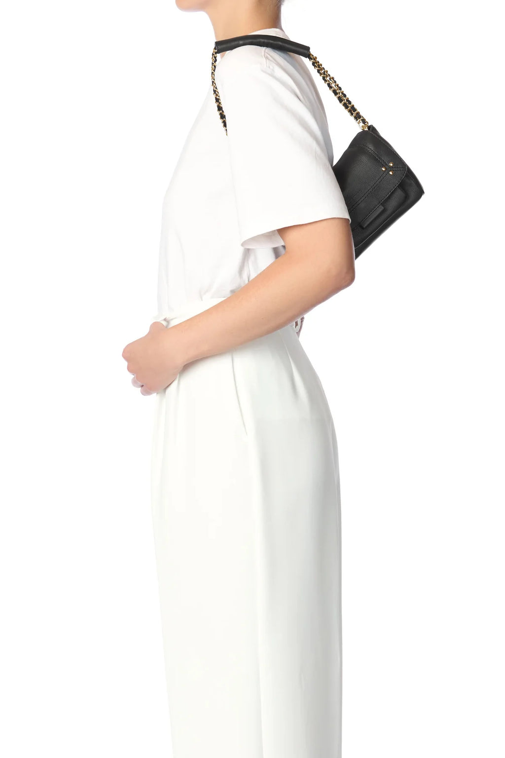 Sac à main Jérôme Dreyfuss Lulu S Noir Brass | Podiums Nancy 