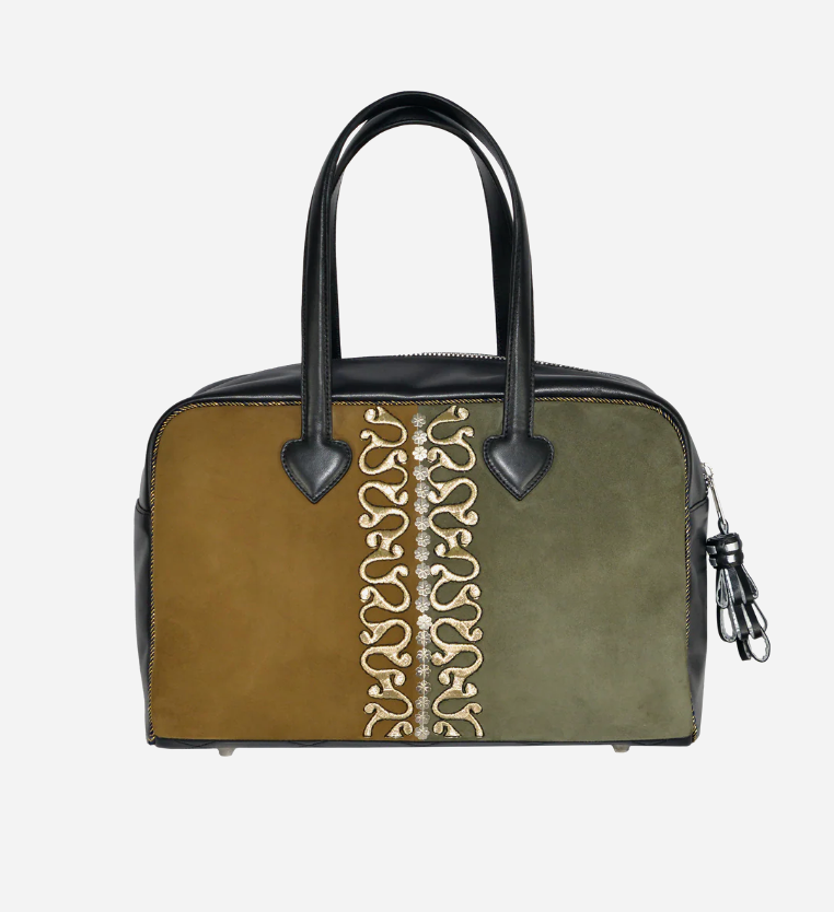 Sac à main Moniki Blake Kaki/Camel | Podiums Nancy