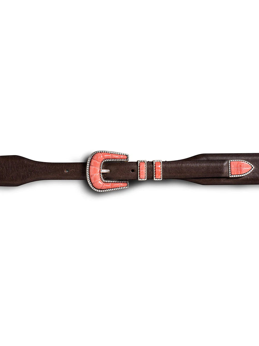 Ceinture Silver Ostrich crazy color pink - PODIUMS NANCY