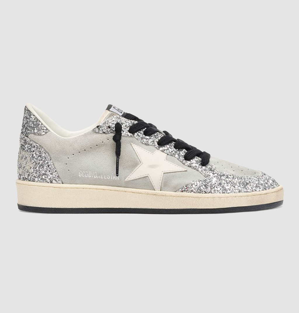 Sneakers Golden Goose Ball Star Suede Grey Silver White