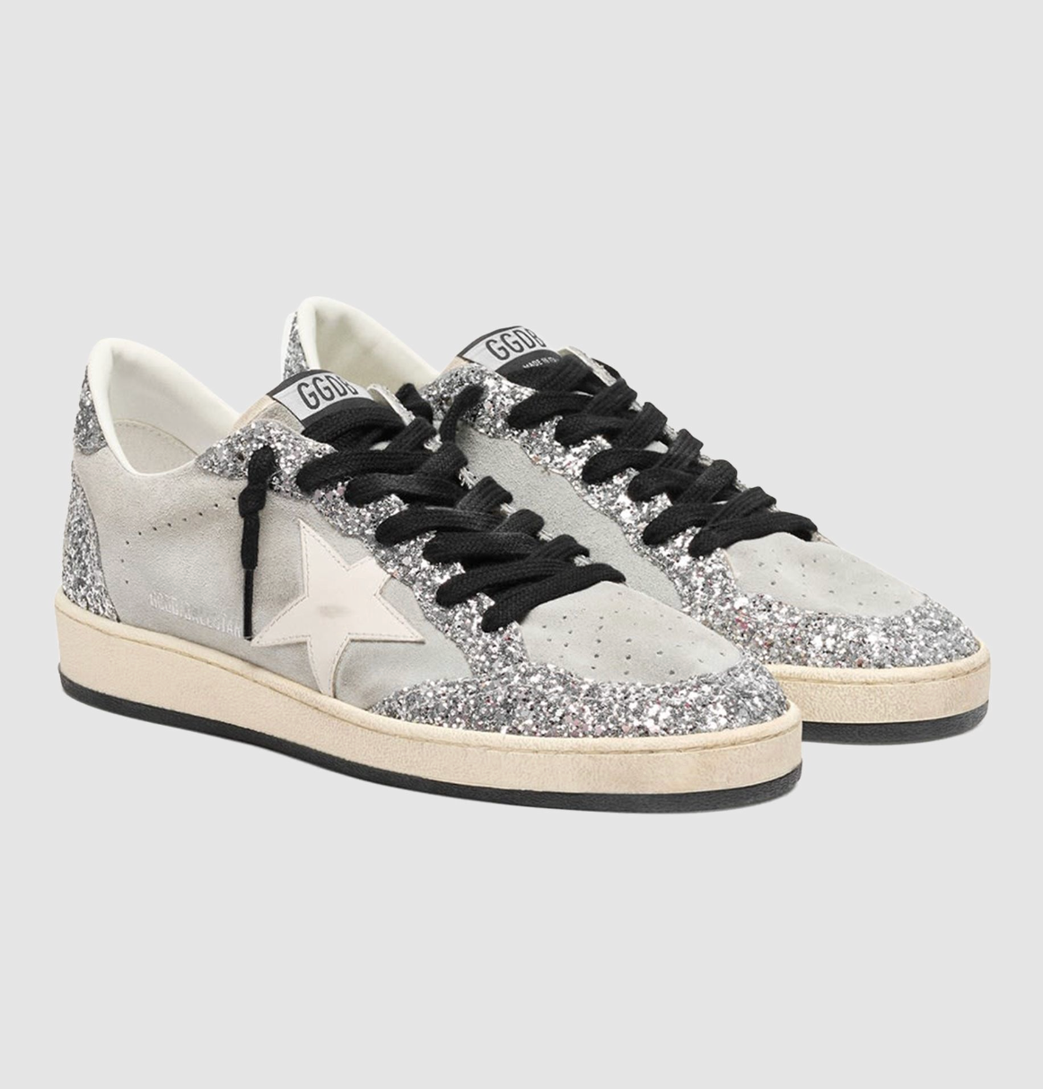 Sneakers Golden Goose Ball Star Suede Grey Silver White