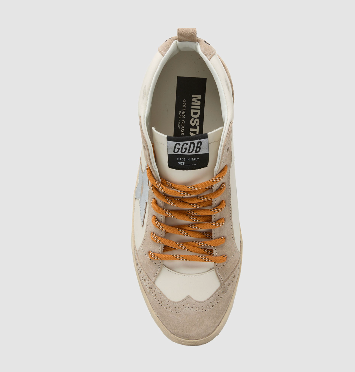 Sneakers Golden Goose Mid Star Suede Beige Silver