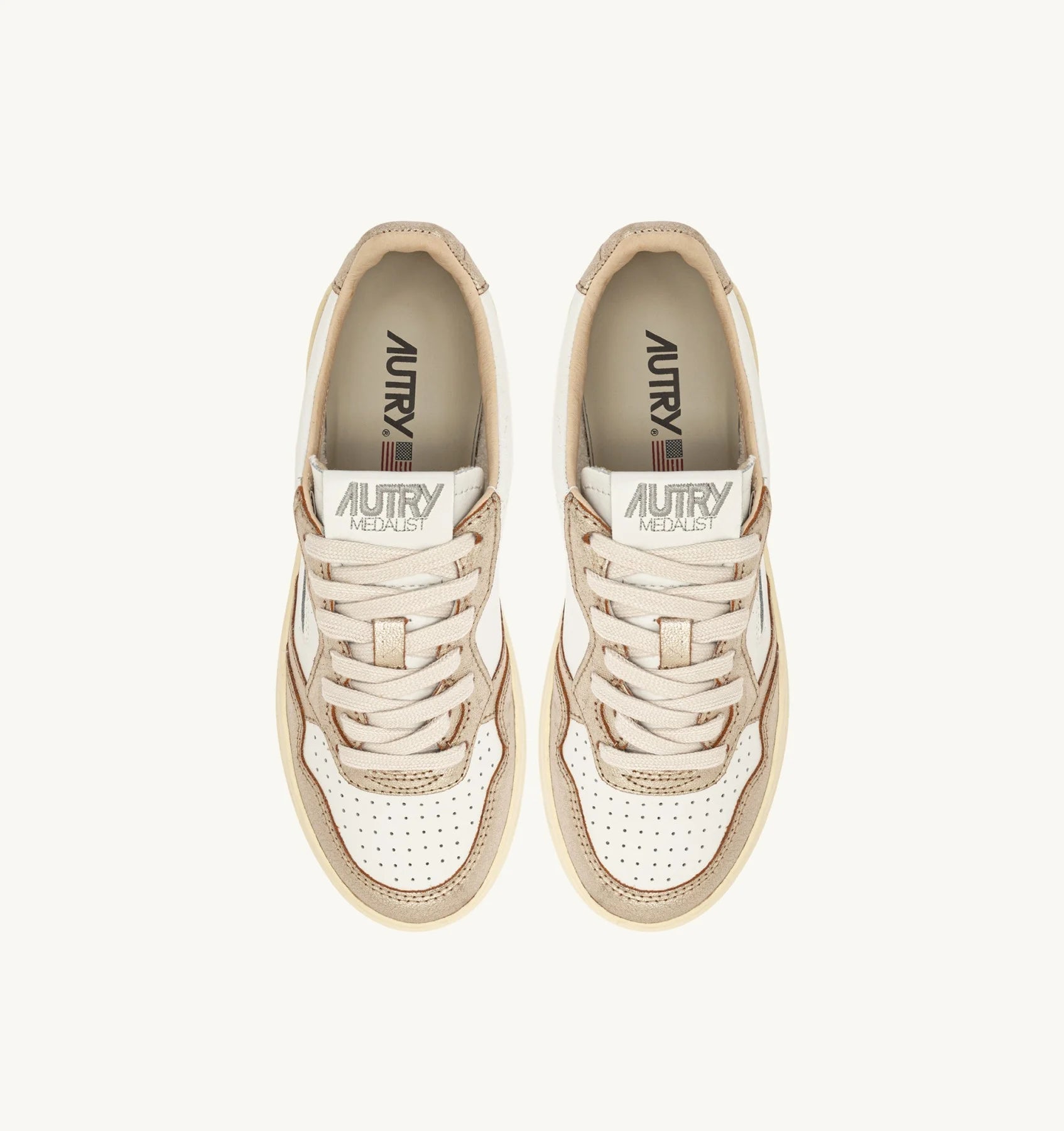Baskets Autry Medalist Low Blanc/Platinum | Podiums Nancy