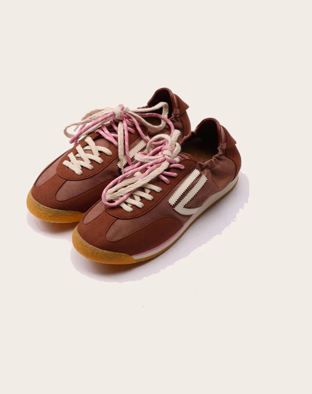 Sneakers Puraai Brownie Marron/Rose | Podiums Nancy