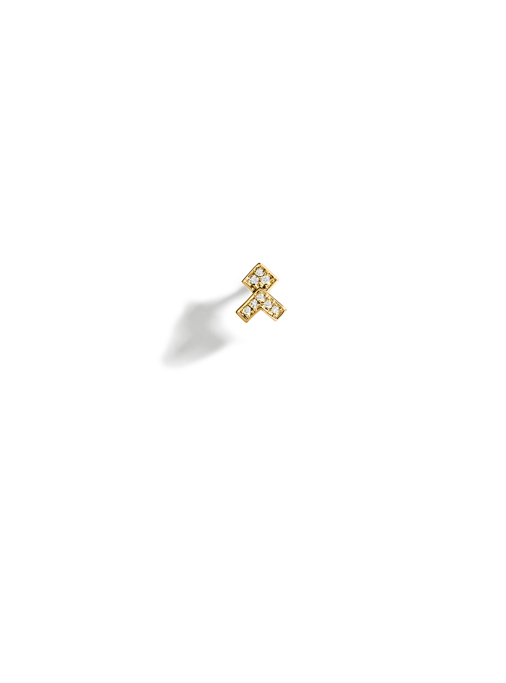 Boucle d'Oreille Statement Stairway Arrow Or jaune & Diamants