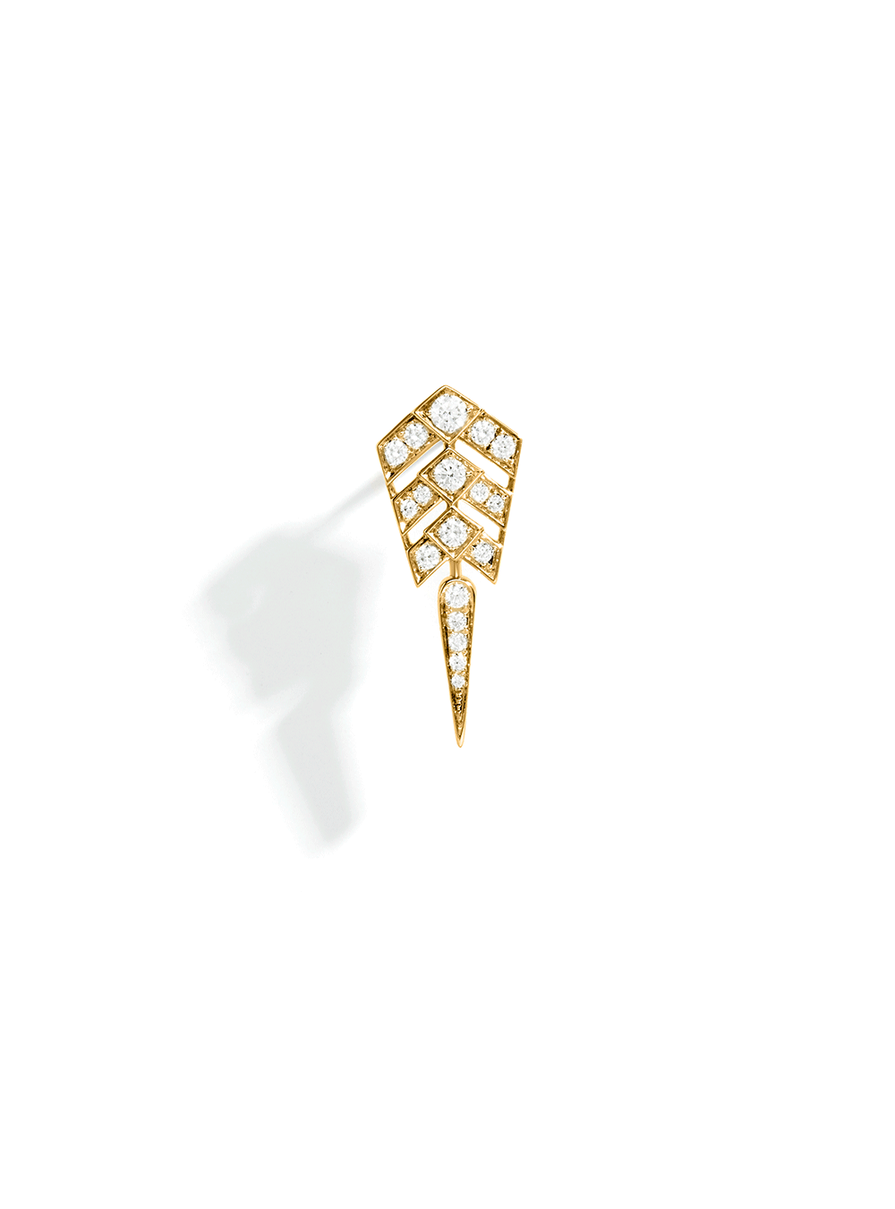 Boucle d'oreilles Statement Stairway Diamants & Or jaune
